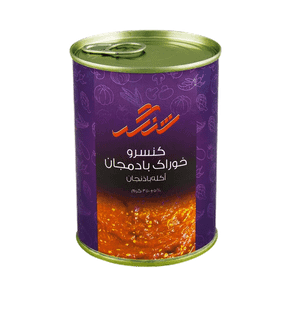 کنسرو خوراک بادمجان380گرم شنگر(بسته 6عددی)