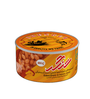 کنسرو ماهی تون و لوبیا چیتی در سس گوجه فرنگی 180گرمی شنگر ( بسته 6عددی)