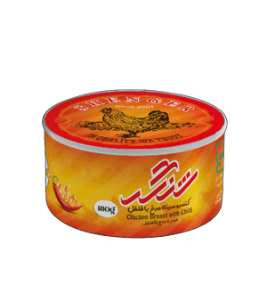 کنسرو سینه مرغ در روغن بافلفل 180 گرمی شنگر ( بسته 6 عددی )